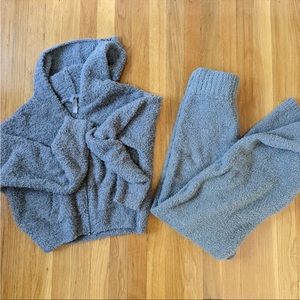 SKIMS COZY KNIT PANTS & ZIP UP HOODIE LOUNGE SET
